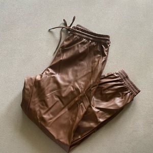 A New Day Faux Leather Joggers Size M